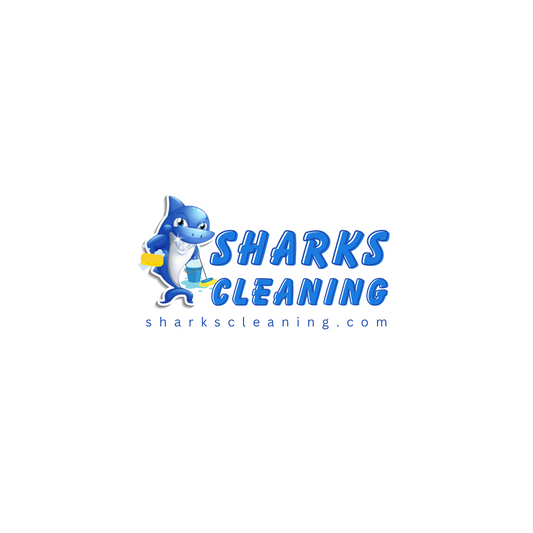 SharksCleaning.com-Cleaning-Business-Name-with-Domain-and-Logo